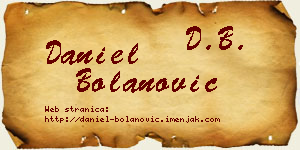Daniel Bolanović vizit kartica